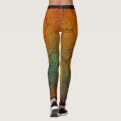 Leggings Texture Abstraite de la Terre fissurée (Dos)