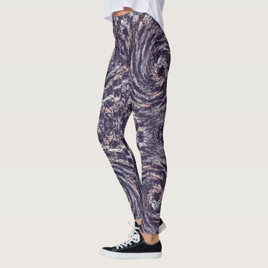 Leggings Texture abstraite de remous (Gauche)