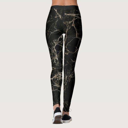 Leggings Texture abstraite dorée (Dos)