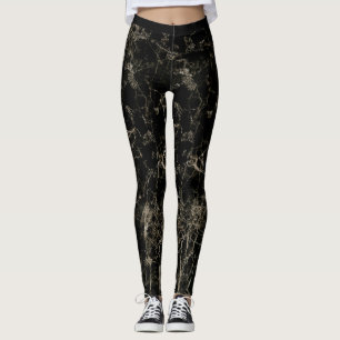 Leggings Texture abstraite dorée