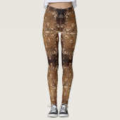 Leggings texture baroque de grange (Devant)