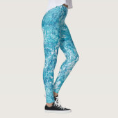 Leggings Texture bleu et Marbre blanc (Droite)