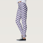 Leggings Texture bleue et blanche Design sans soudure (Gauche)