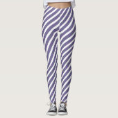 Leggings Texture bleue et blanche Design sans soudure (Devant)
