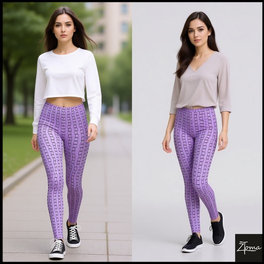 Leggings Texture Carré linéaire