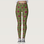 Leggings Texture colorée de Noël (Devant)