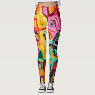 Leggings Texture colorée de trous