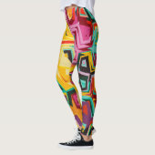 Leggings Texture colorée de trous (Gauche)