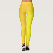 Leggings Texture d'Art Abstrait Sunny Joyeux Jaune Orange (Dos)