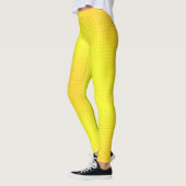 Leggings Texture d'Art Abstrait Sunny Joyeux Jaune Orange (Gauche)