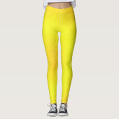 Leggings Texture d'Art Abstrait Sunny Joyeux Jaune Orange (Devant)
