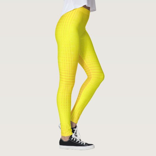 Leggings Texture d'Art Abstrait Sunny Joyeux Jaune Orange (Droite)