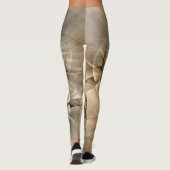 Leggings Texture d'art fractal moderne abstrait Tons de Ter (Dos)