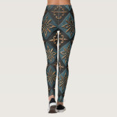 Leggings Texture de bronze avec motif de sculpture. (Dos)