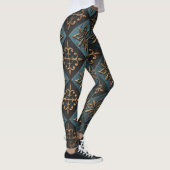 Leggings Texture de bronze avec motif de sculpture. (Droite)