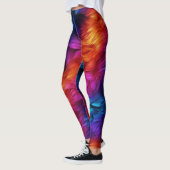 Leggings texture de fausse fourrure de monstre arc-en-ciel (Gauche)
