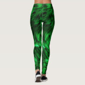 Leggings Texture de fourrure de monstre faux vert amusant (Dos)