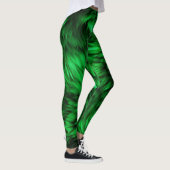 Leggings Texture de fourrure de monstre faux vert amusant (Droite)