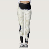 Leggings Texture de fourrure de peau de vache Personnaliser (Devant)