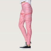 Leggings Texture de glace à la fraise rose (Gauche)