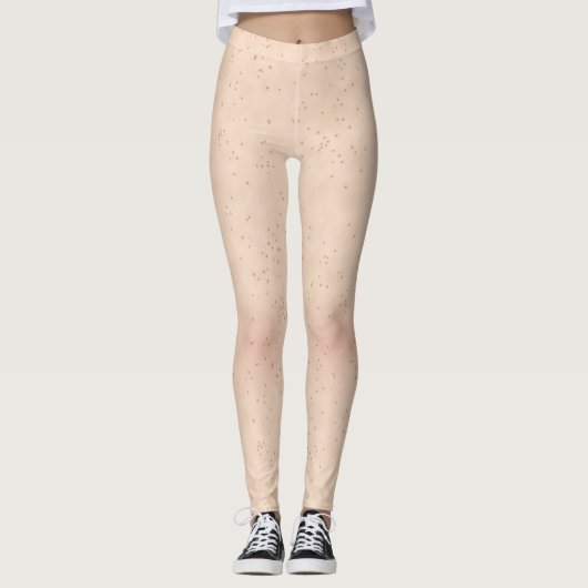 Leggings Texture de la peau pâle avec beaucoup de pattes fr (Devant)