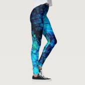 Leggings Texture de l'eau de fond océanique de bleu de (Droite)