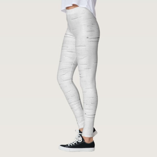 Leggings Texture de l'écorce de bouleau blanc (Gauche)