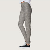 Leggings Texture de lin gris (Gauche)