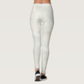 Leggings Texture de marbre blanc moderne girly cool (Dos)