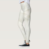 Leggings Texture de marbre blanc moderne girly cool (Gauche)