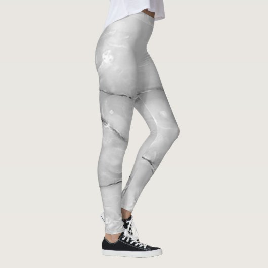 Leggings Texture de marbre gris à la mode (Droite)