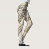 Leggings Texture de marbre moderne et féminin (Droite)
