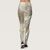 Leggings Texture de marbre moderne et féminin (Dos)