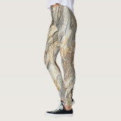 Leggings Texture de marbre moderne et féminin (Gauche)