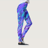 Leggings Texture de marbre néon violet peinture liquide abs (Droite)
