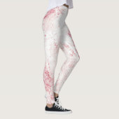 Leggings Texture de marbre rose blanc (Droite)