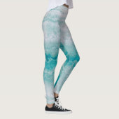 Leggings Texture de marbre vert de mer (Droite)