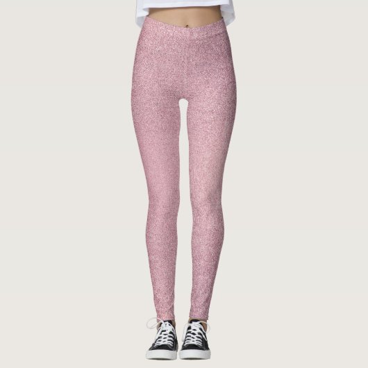 Leggings Texture de Parties scintillant rose fille (Devant)