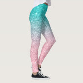 Leggings Texture de parties scintillant sombre de couleur t (Droite)