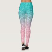 Leggings Texture de parties scintillant sombre de couleur t (Dos)