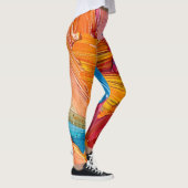 Leggings Texture de peinture dynamique : Art fluide moderne (Droite)