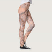 Leggings Texture de pierre marbrée girly tendance (Droite)