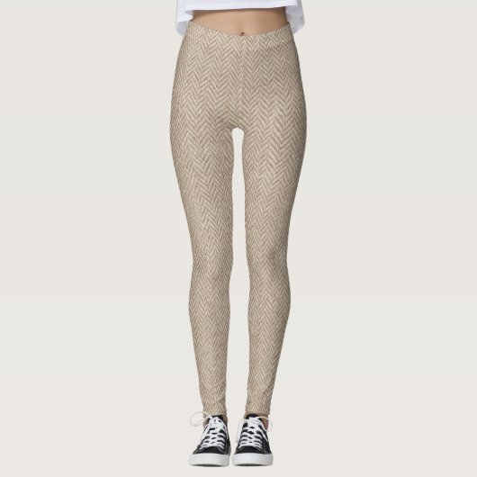 Leggings Texture de tissage classique de Herringbone (Devant)