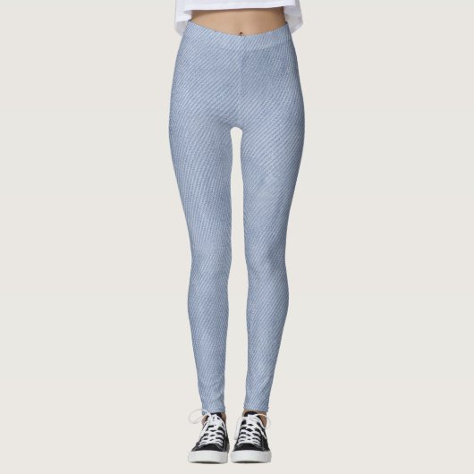 Leggings Texture de Tissage en Denim Doux (Devant)