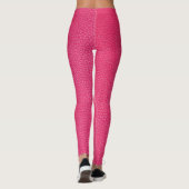 Leggings Texture De Tissu Rose De Luxe. (Dos)