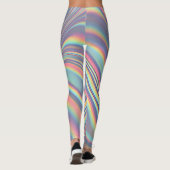 Leggings Texture de tourbillon holographique iridescent (Dos)