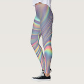 Leggings Texture de tourbillon holographique iridescent (Gauche)