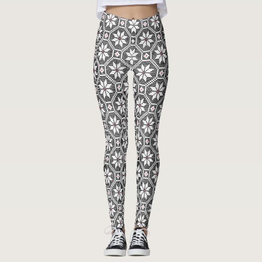 Leggings Texture dentelle blanche isolée sur arrière - plan (Devant)