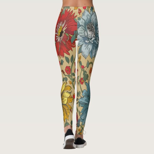 Leggings Texture des fleurs (Dos)