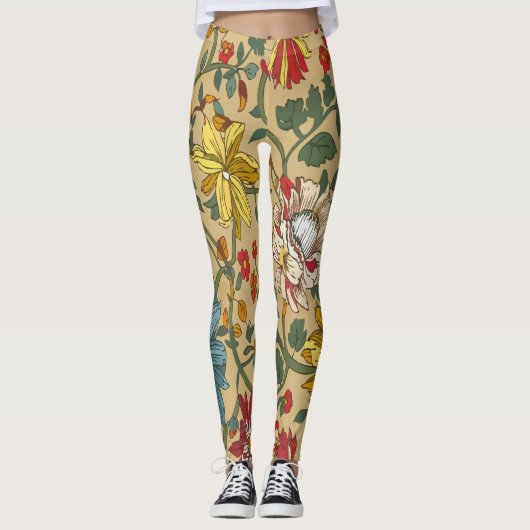 Leggings Texture des fleurs (Devant)